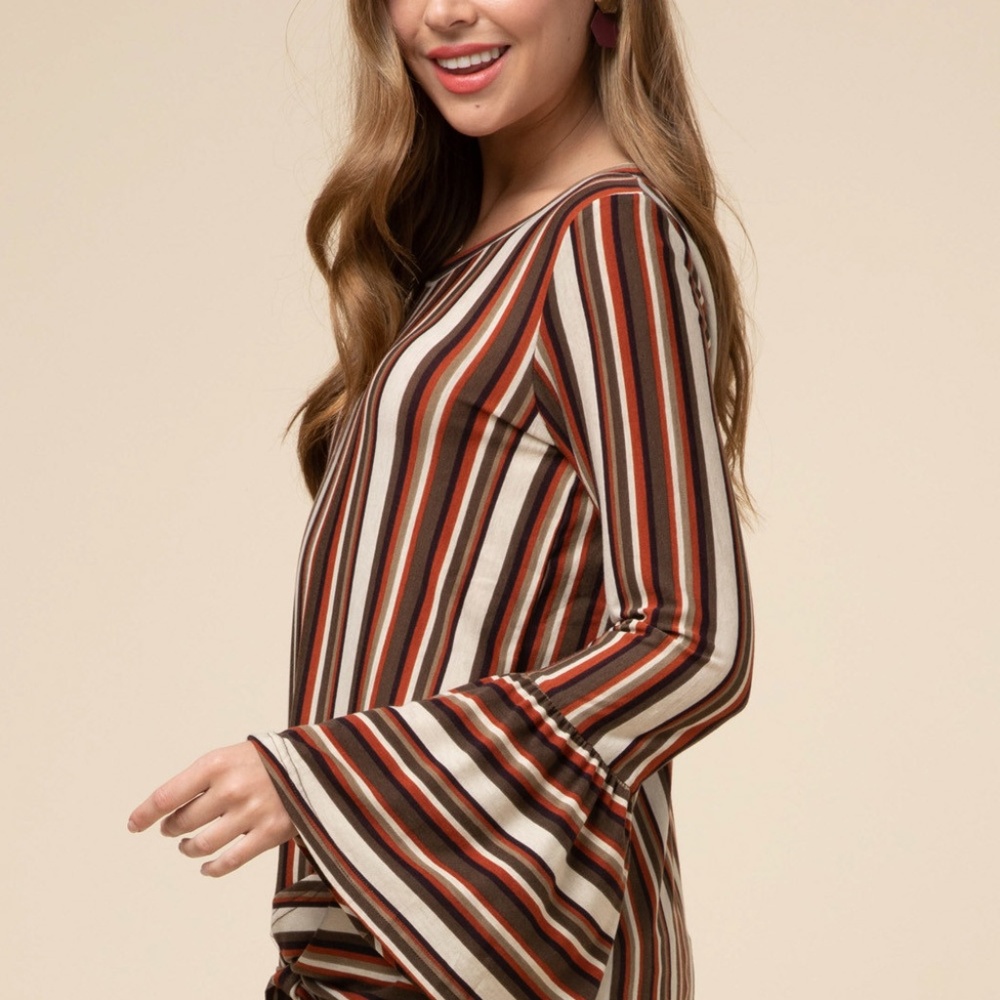 Striped Round-Neck Top - Picture 4 of 5